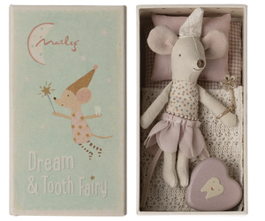 Maileg Tooth Fairy, Mouse - Little Sister in Matchbox