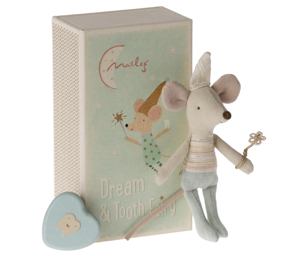 Maileg Tooth Fairy, Mouse - Little Brother in Matchbox