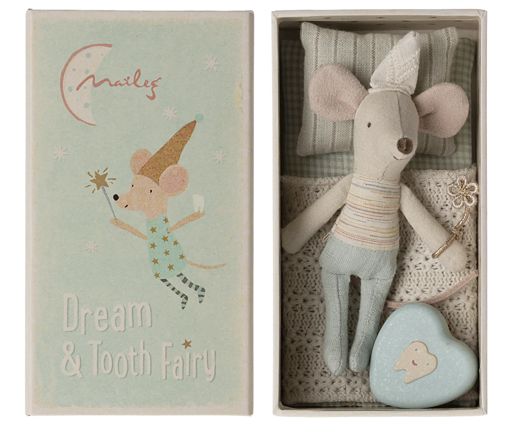 Maileg Tooth Fairy, Mouse - Little Brother in Matchbox