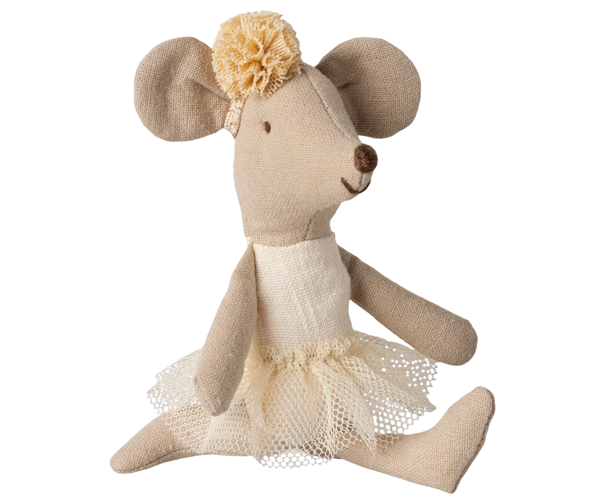 Maileg Ballerina Mouse, Little Sister - Off white