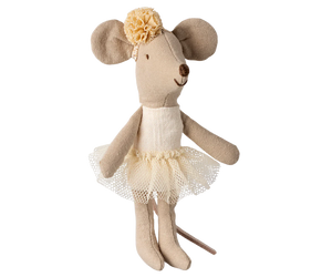 Maileg Ballerina Mouse, Little Sister - Off white