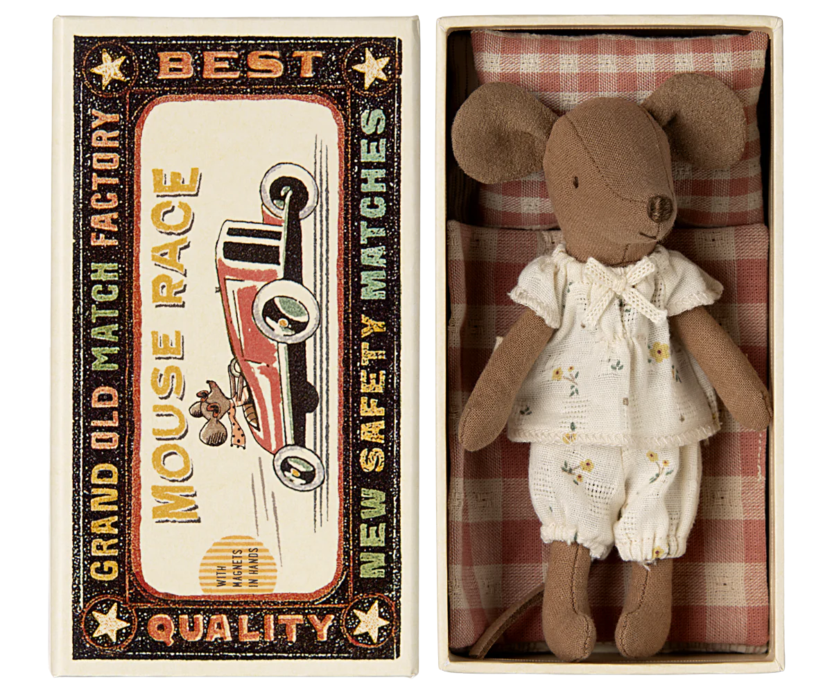 Maileg Big Sister Mouse in a Matchbox + Pajamas