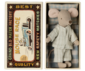 Maileg Big Brother Mouse in a Matchbox - Mint