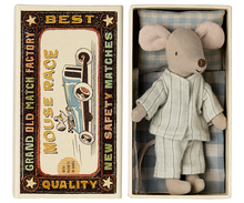 Load image into Gallery viewer, Maileg Big Brother Mouse in a Matchbox - Mint
