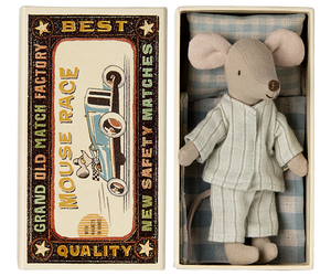 Maileg Big Brother Mouse in a Matchbox - Mint