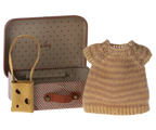 Maileg Knitted Dress & Bag in Suitcase, Mouse Big Sister
