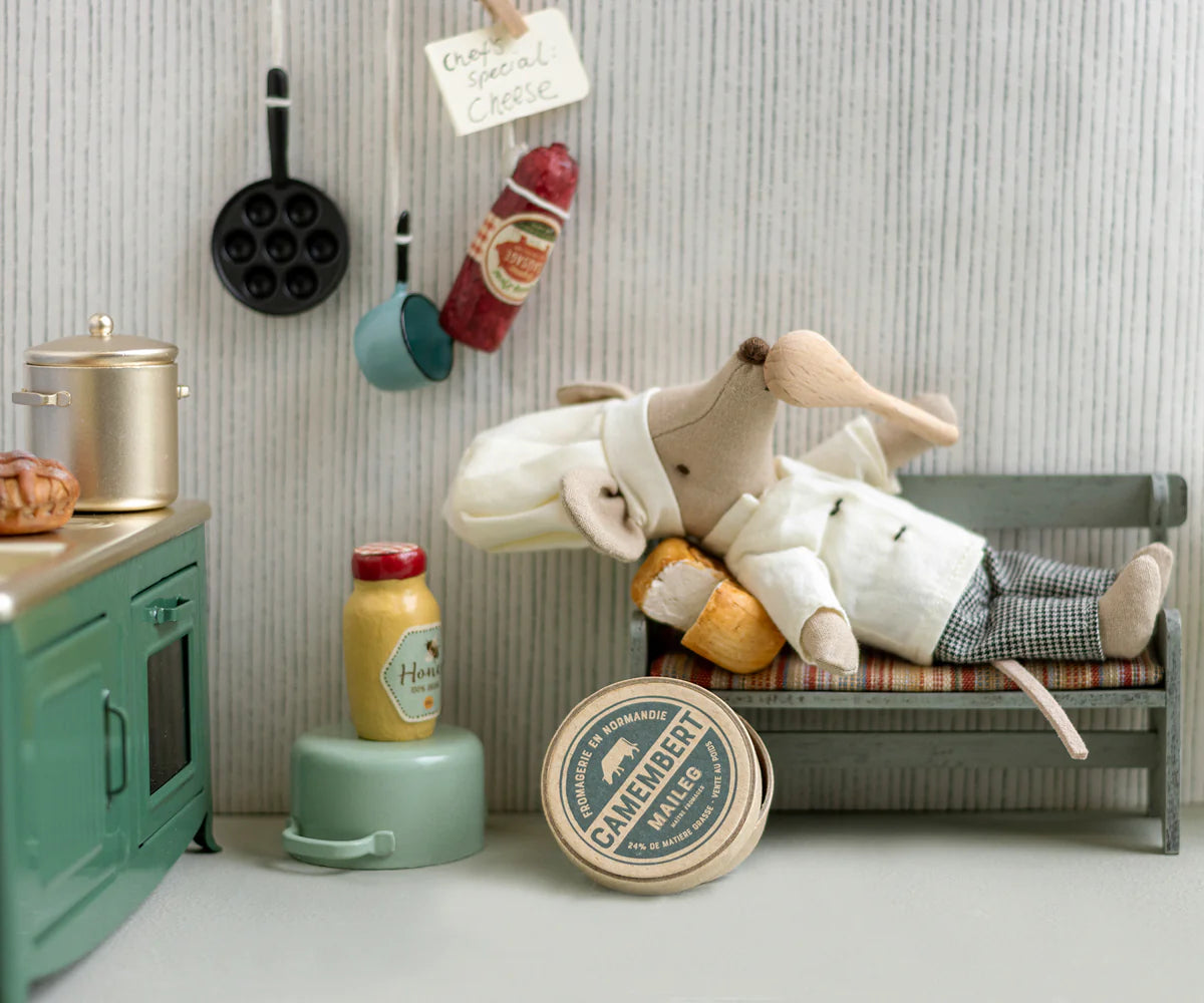 Maileg Chef Mouse + Pot and Spoon