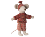 Maileg - Winter Mouse with Ski Set, Big Sister - Rose