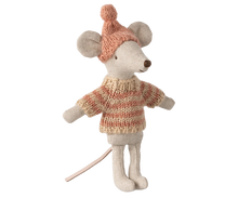 Load image into Gallery viewer, Maileg Knitted Sweater and Hat - Big Sister Mouse
