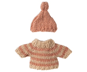 Maileg Knitted Sweater and Hat - Big Sister Mouse