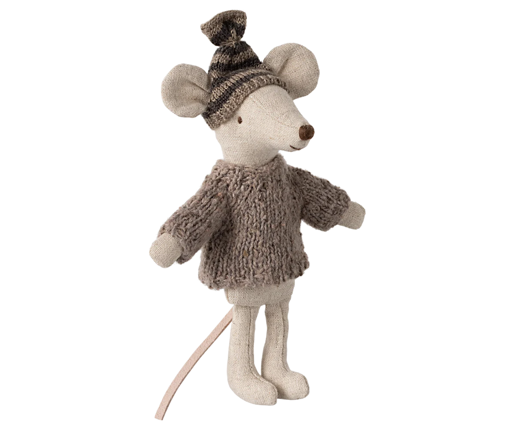 Maileg Knitted Sweater and Hat - Big Brother, Mouse