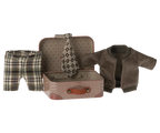 Maileg Jacket, Pants & Tie in Suitcase, Mouse Grandpa