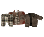 Maileg Jacket, Pants & Tie in Suitcase, Mouse Grandpa