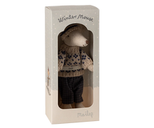 Load image into Gallery viewer, Maileg - Winter Mouse with Ski Set, Dad - Blue
