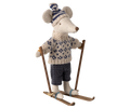 Maileg - Winter Mouse with Ski Set, Dad - Blue