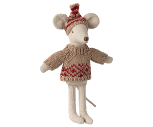 Maileg Knitted Sweater and Hat - Mum mouse