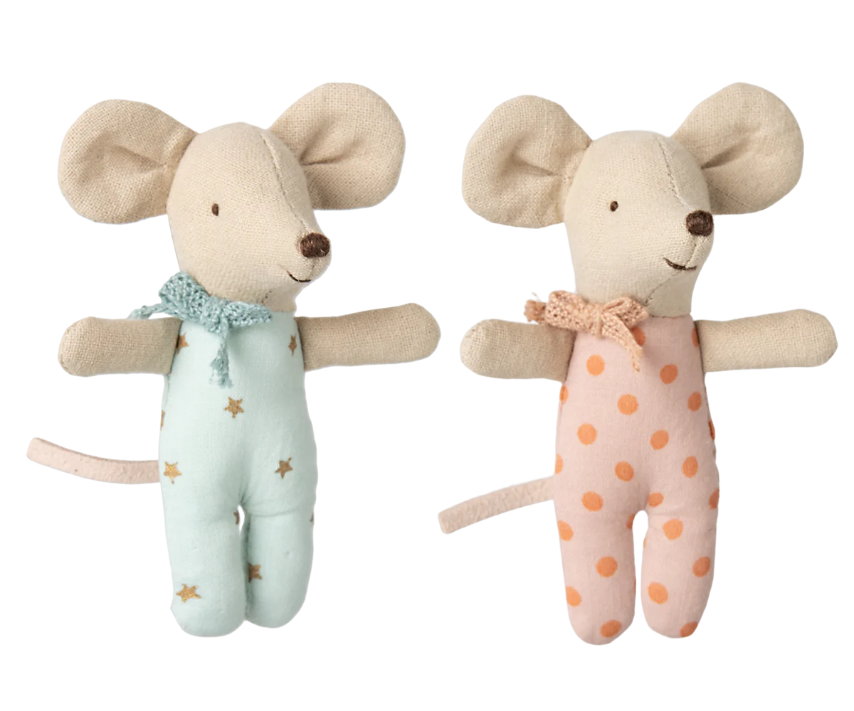 Maileg - Twins, Baby Mice in Matchbox