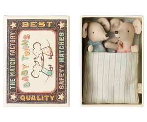 Maileg - Twins, Baby Mice in Matchbox