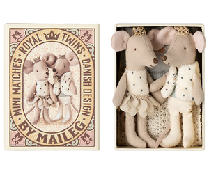 Maileg - Royal Twins, Little Sister and Brother in Matchbox