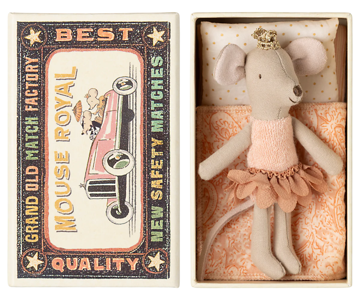 Maileg - Princess Mouse, Little Sister in Matchbox
