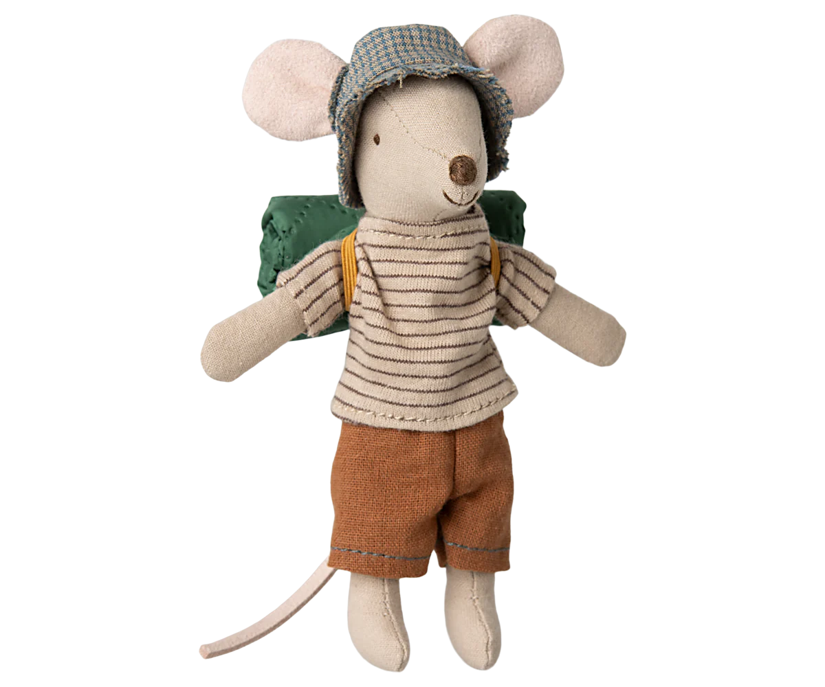 Maileg - Hiker Mouse, Big Brother - Thin Stripes