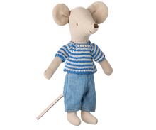 Load image into Gallery viewer, Maileg Knitted Sweater &amp; Pants, Big Brother Mouse
