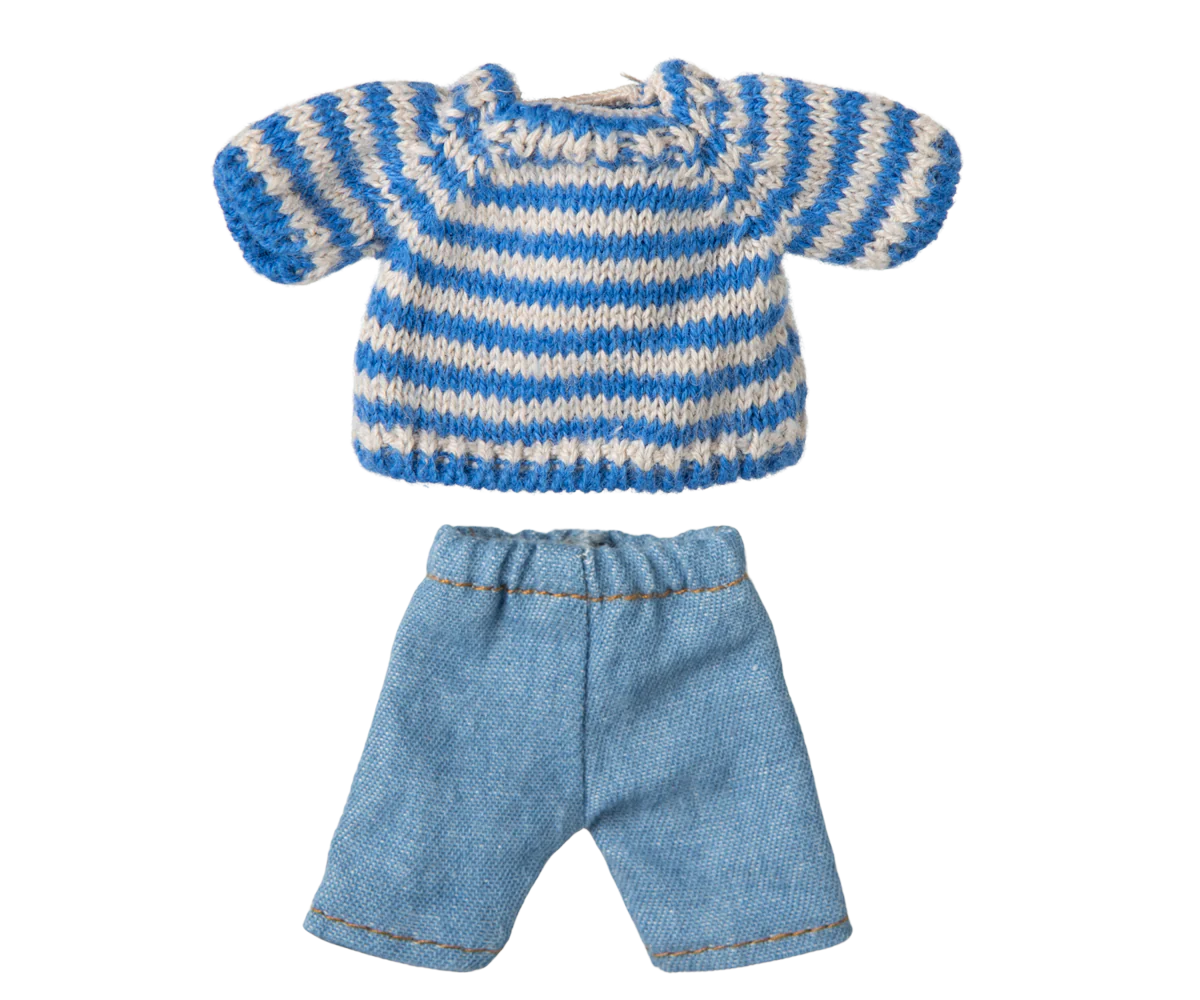 Maileg Knitted Sweater & Pants, Big Brother Mouse