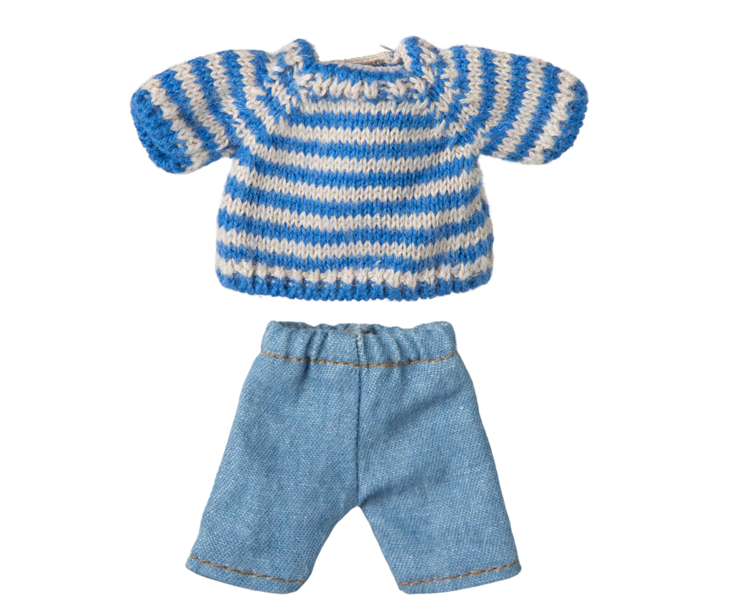 Maileg Knitted Sweater & Pants, Big Brother Mouse
