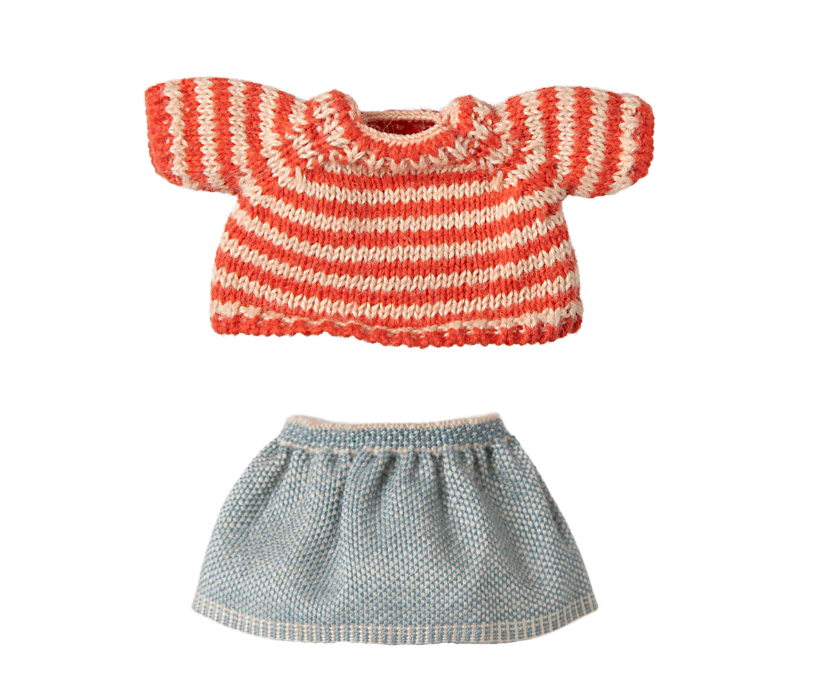 Maileg - Knitted Sweater and Skirt, Big Sister