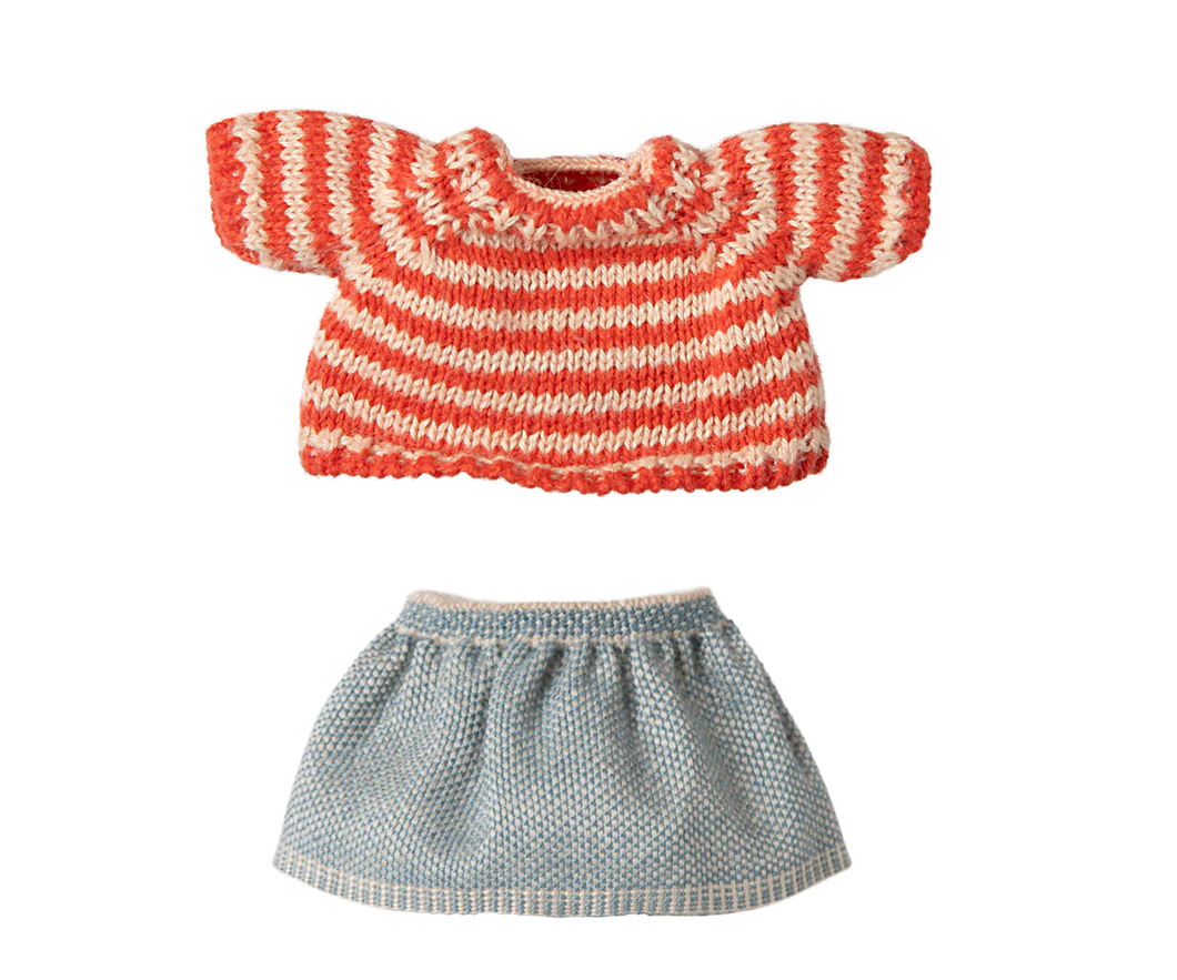 Maileg - Knitted Sweater and Skirt, Big Sister