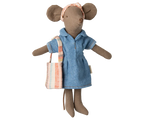 Maileg Denim Dress and Bag, Mum Mouse