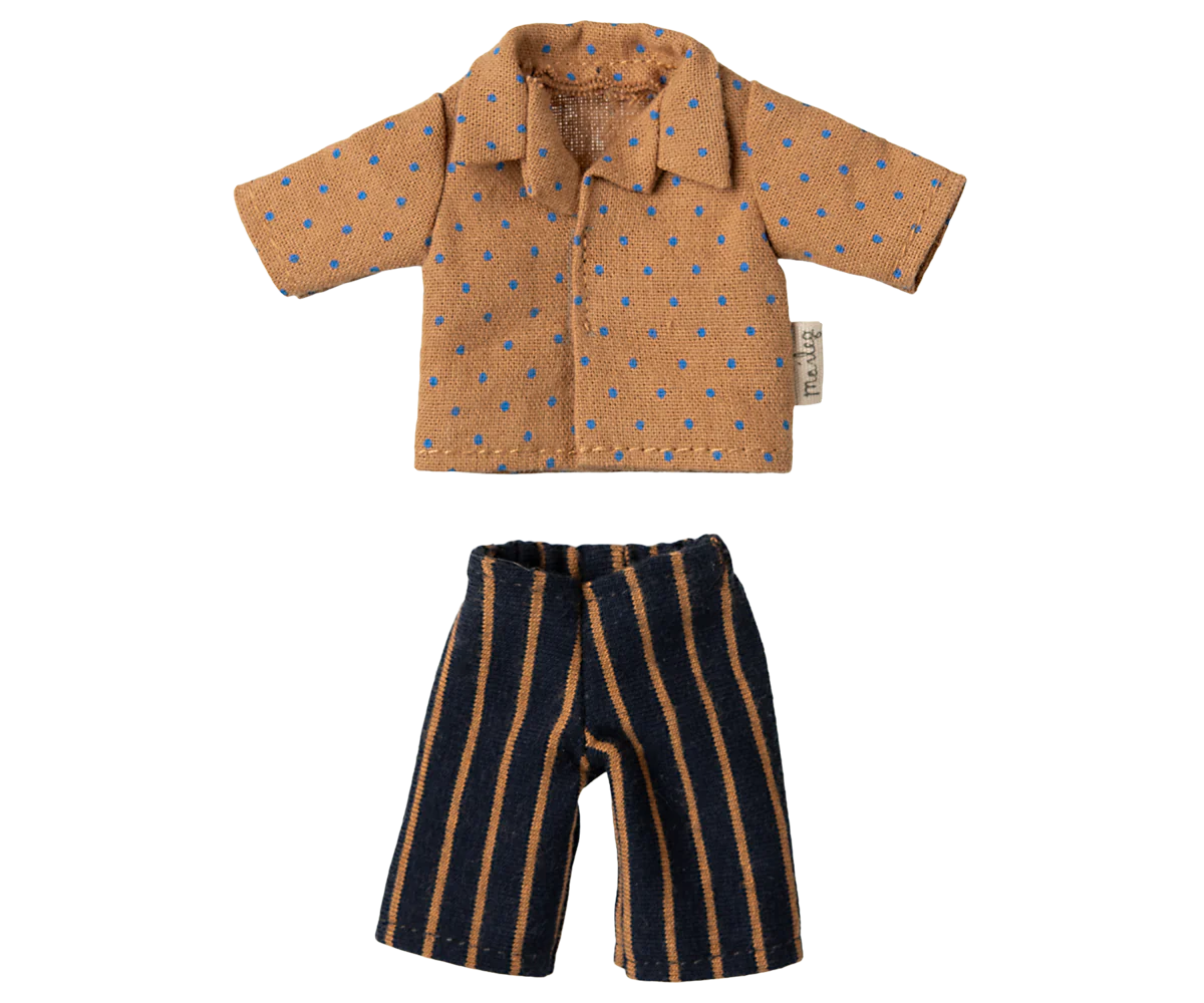 Maileg Shirt and Striped Pants, Dad Mouse