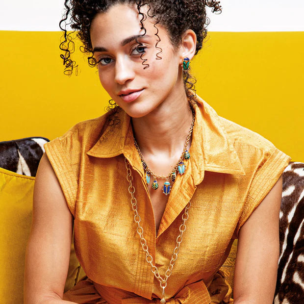 Capucine De Wulf Scarab Family Necklace