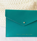 Peace Love Mahjong - Card Clutch: Large | Dusty Rose