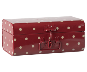 Maileg Storage Suitcase Small - Red with Dots