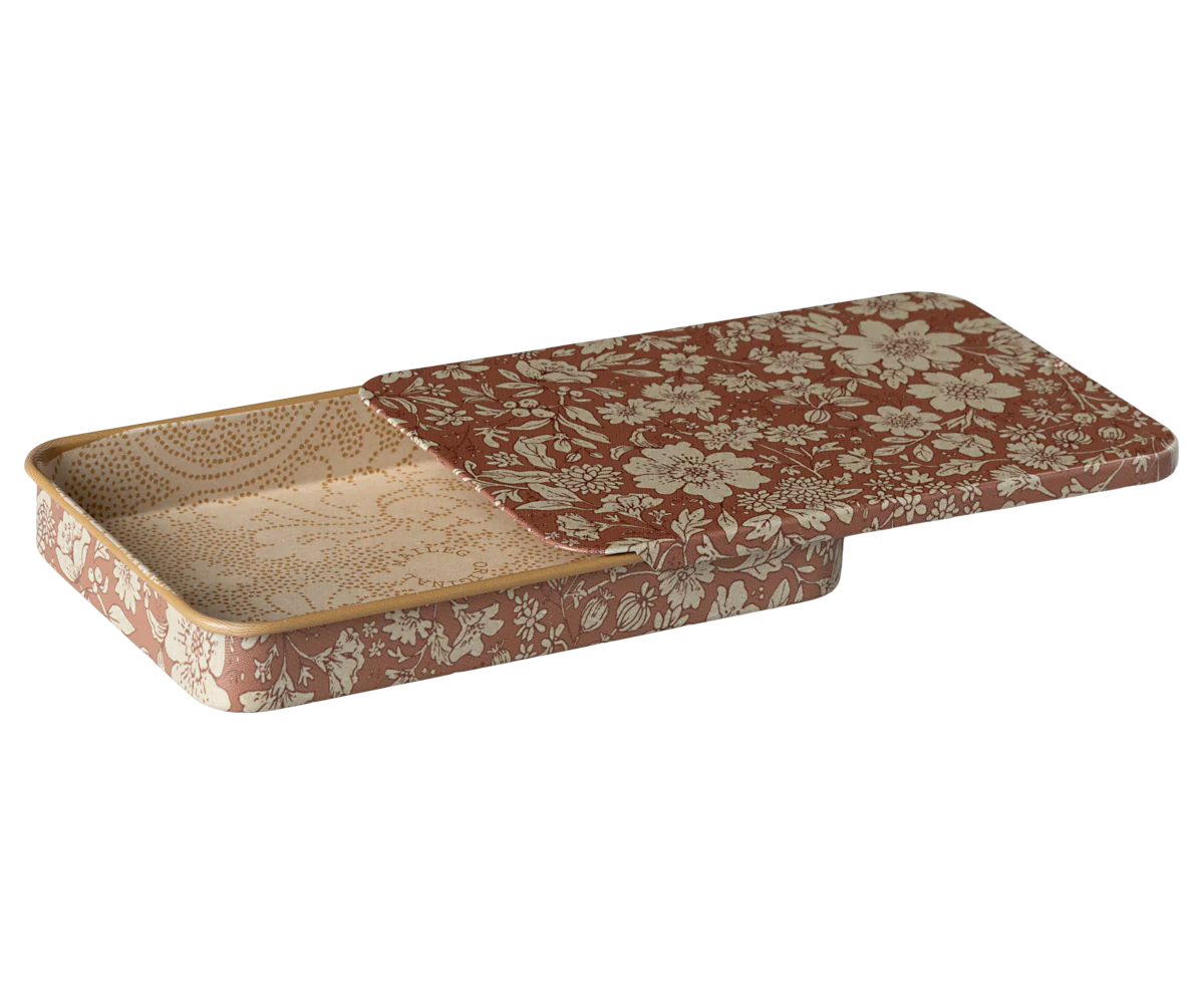 Maileg Metal Box with Sliding Lid - Blossom Heather