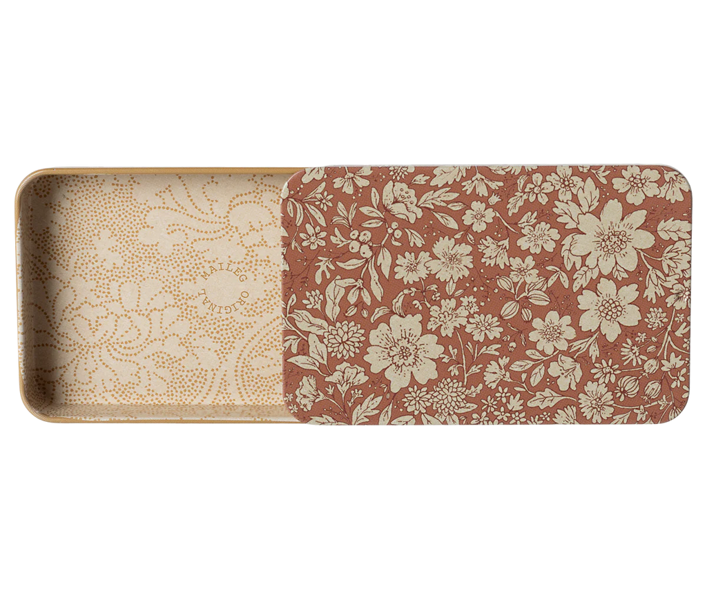 Maileg Metal Box with Sliding Lid - Blossom Heather