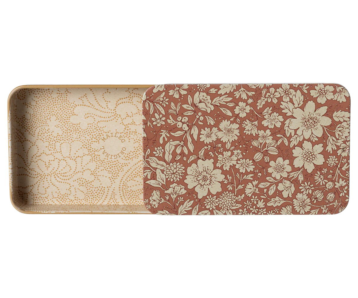 Maileg Metal Box with Sliding Lid - Blossom Heather