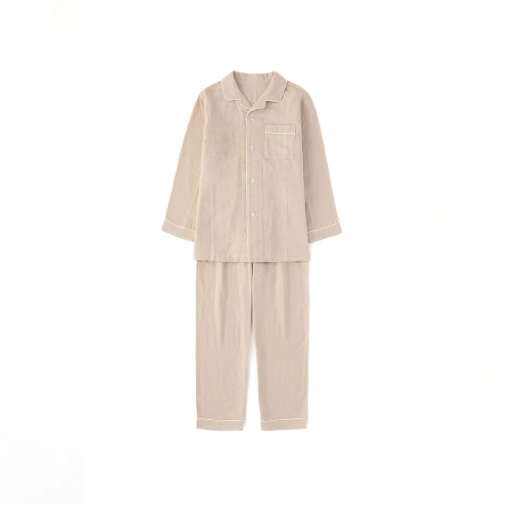 Uchino Marshmallow Gauze Pajama Unisex - Beige