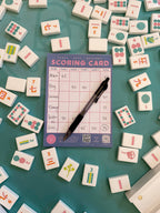 Peace Love Mahjong - Mahjong Scoring Notepad | Light Pink