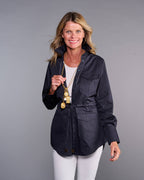 Claridge + King - The Four Pocket Shacket in Midnight Blue
