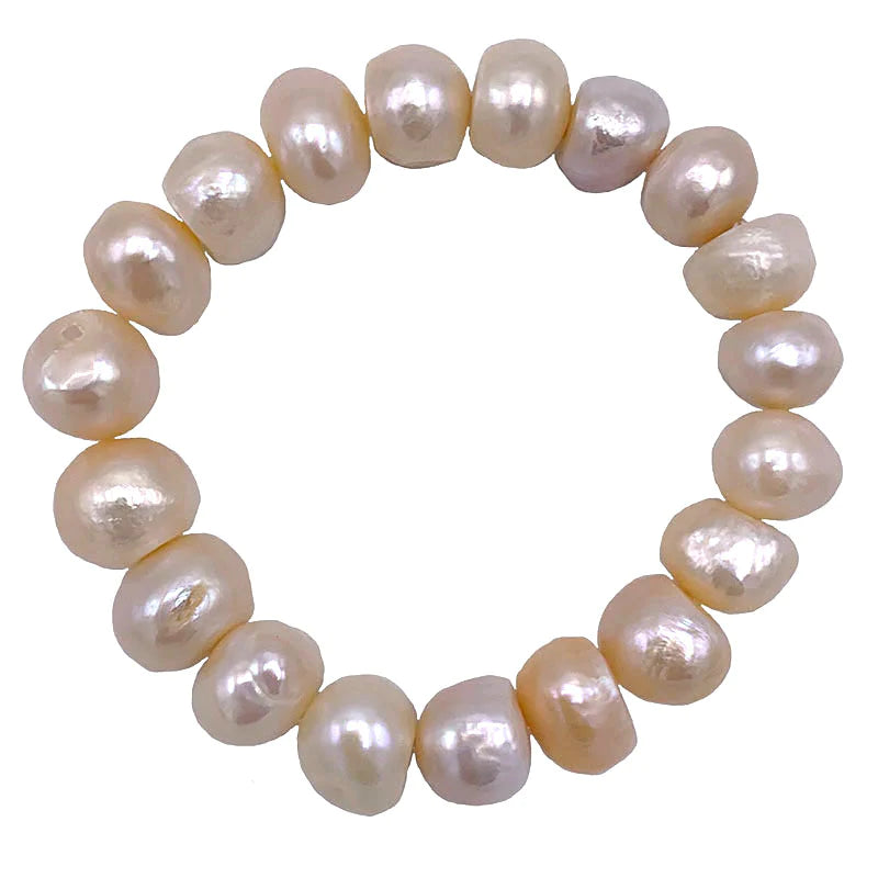 Bam Bam Stretch Pearl Bracelet | Pink