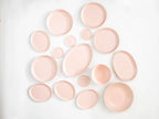Haand Oval Platter - Ripple | 13 in - Buttermilk Pink