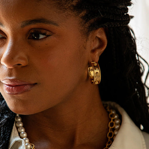 Capucine De Wulf Berry Classic Medium Hoop Earrings - Gold
