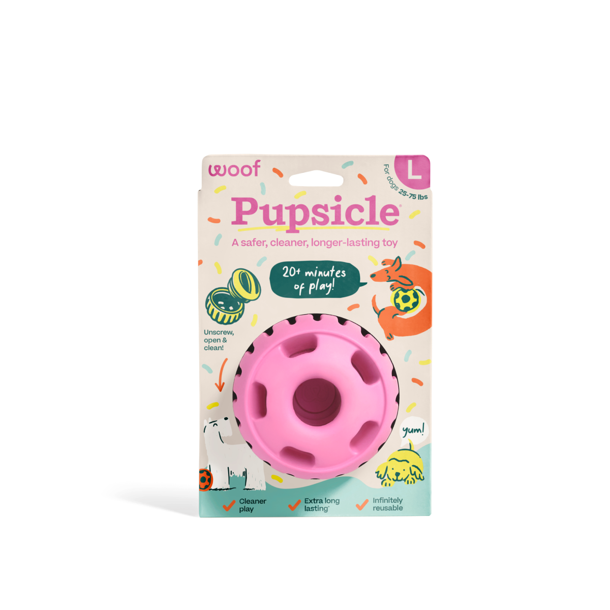 Woof - Party Pupsicle: Pink / X-Large