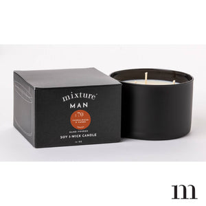 No. 68 Cobalt - Matte Black Glass Three-Wick Candle