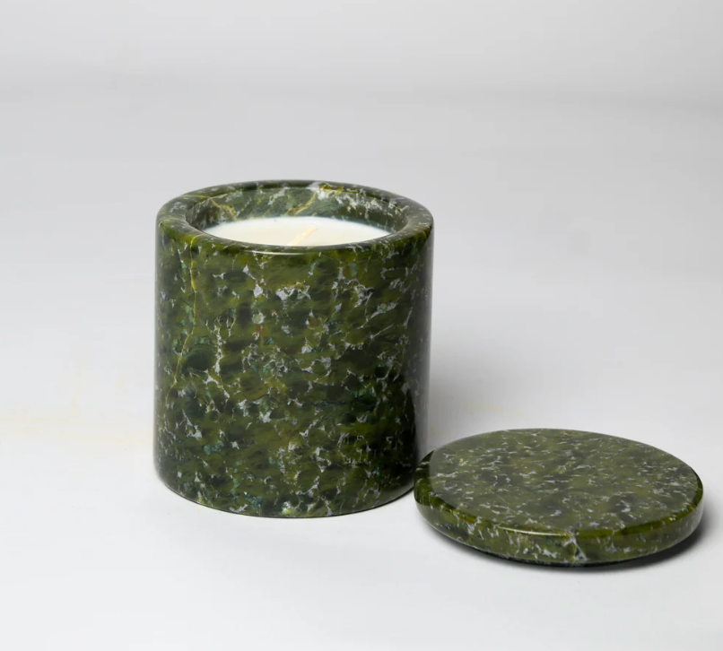 Poured New York - MOSS MARBLE CANDLE: Cypress Chill