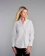 Claridge + King - The League in Black + White Stripe: S