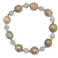 Pink Petite Pearl & Crystal Bracelet