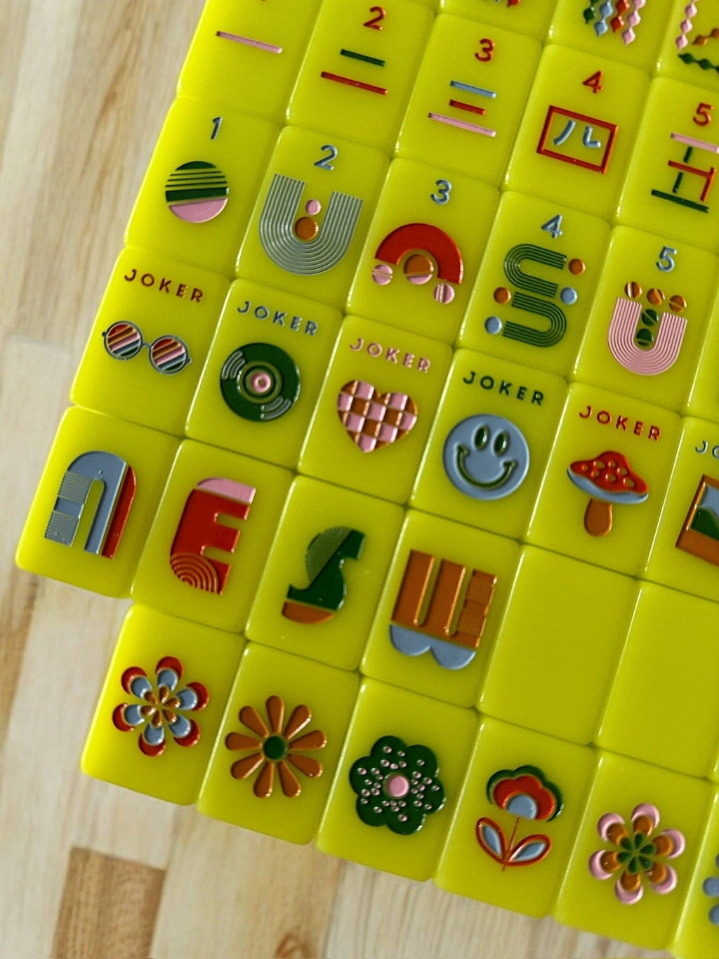 Peace Love Mahjong - Mod Tiles  | Chartreuse